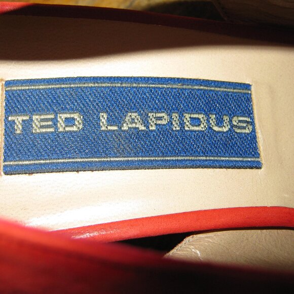 Ted Lapidus Red Suede Pumps - Size 39 / 8.5 - Picture 3 of 6